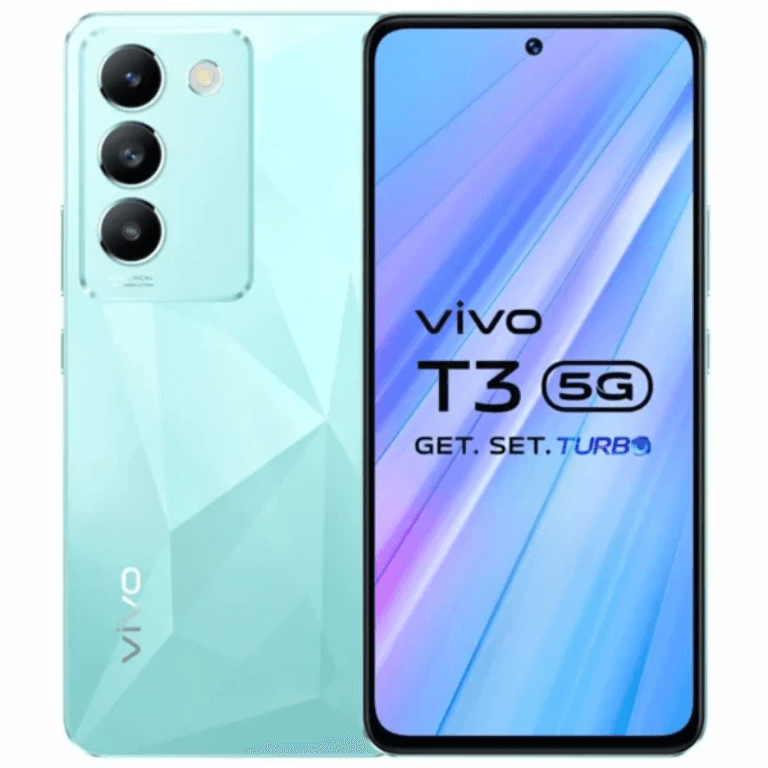 Vivo T3 Powerful Processor: Equipped with a MediaTek Dimensity 7200 octa-core processor clocked at 2.8 and 2.0 GHz, offering excellent performance and considered one of the most powerful processors in the mid-range category for the year 2023.