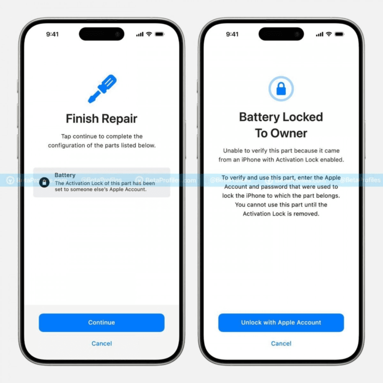 iOS 18: New Activation Lock for iPhone Parts