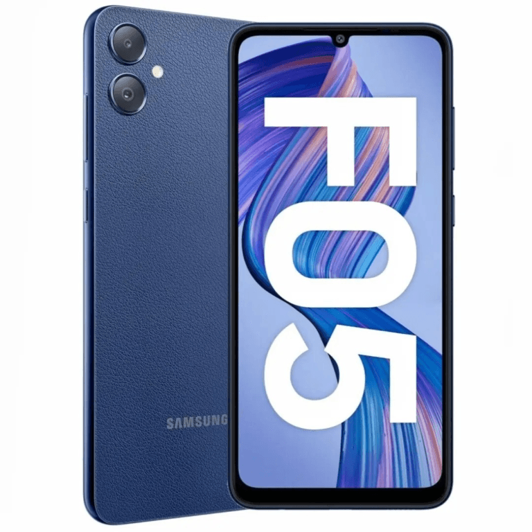 The Samsung Galaxy F05 offers a large display, powerful dual cameras, and a long-lasting battery, making it an excellent choice for budget-conscious users.