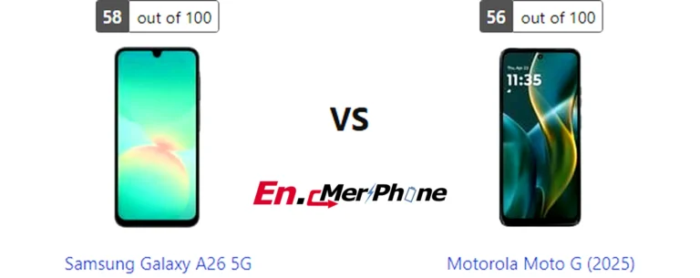 Charging speed timeline graph for Samsung Galaxy A26 5G and Motorola Moto G (2025)