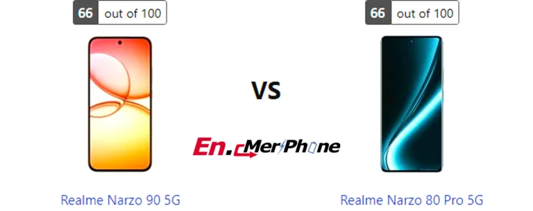 5G speed test result screenshot: Realme Narzo 90 5G vs Realme Narzo 80 Pro 5G