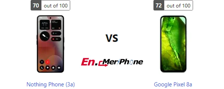 Box contents and unboxing view of Nothing Phone (3a) vs Google Pixel 8a