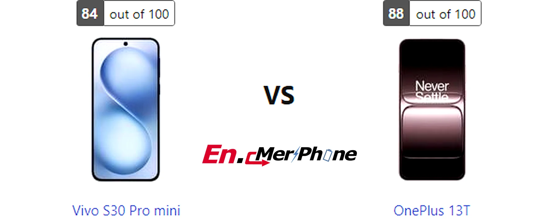 Color options and finish comparison for Vivo S30 Pro mini and OnePlus 13T