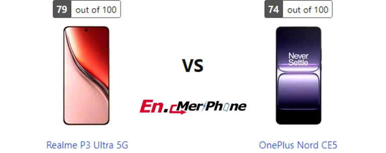 5G speed test result screenshot: Realme P3 Ultra 5G vs OnePlus Nord CE5