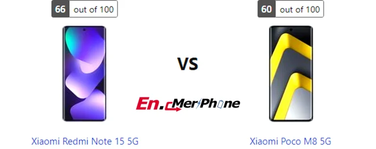 Gaming frame rate comparison chart for Xiaomi Redmi Note 15 5G vs Xiaomi Poco M8 5G