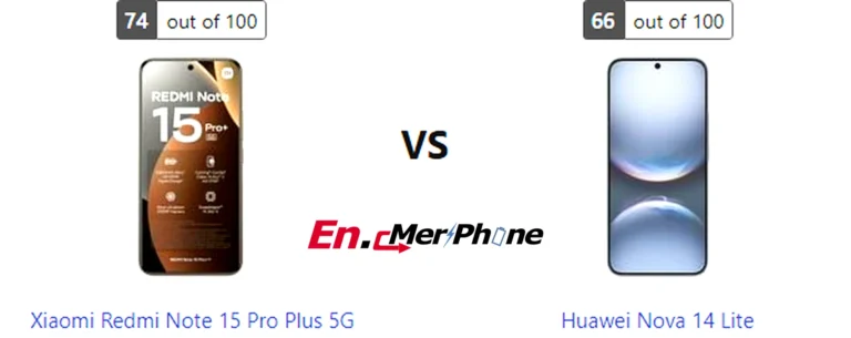 Color options and finish comparison for Xiaomi Redmi Note 15 Pro Plus 5G and Huawei Nova 14 Lite