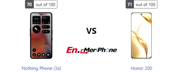 Outdoor screen visibility test showing Nothing Phone (3a) next to Honor 200