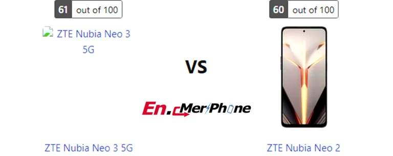 UI interface screenshot comparison of ZTE Nubia Neo 3 5G vs ZTE Nubia Neo 2
