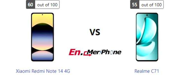 Color options and finish comparison for Xiaomi Redmi Note 14 4G and Realme C71