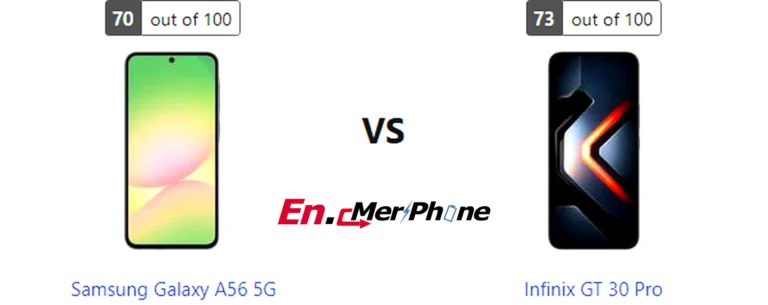 Display bezel and screen-to-body ratio comparison of Samsung Galaxy A56 5G vs Infinix GT 30 Pro