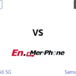 Side-by-side comparison image of Samsung Galaxy A56 5G and Samsung Galaxy A54 5G front display