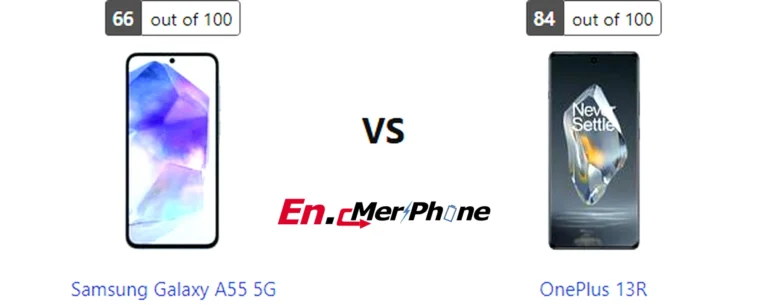 Always-on display style comparison between Samsung Galaxy A55 5G and OnePlus 13R