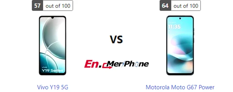 Fingerprint sensor placement on Vivo Y19 5G compared to Motorola Moto G67 Power