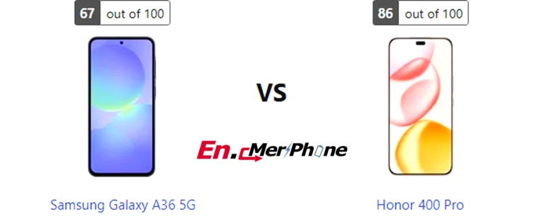 Battery drain test graph comparing Samsung Galaxy A36 5G vs Honor 400 Pro