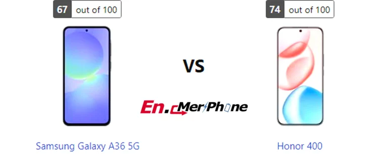 Gaming frame rate comparison chart for Samsung Galaxy A36 5G vs Honor 400