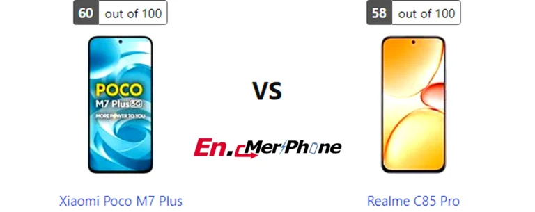 Close-up shot of ports and buttons on Xiaomi Poco M7 Plus and Realme C85 Pro