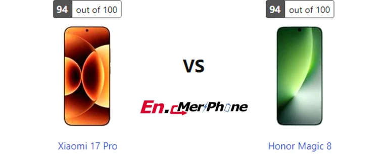 UI interface screenshot comparison of Xiaomi 17 Pro vs Honor Magic 8