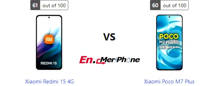 Display bezel and screen-to-body ratio comparison of Xiaomi Redmi 15 4G vs Xiaomi Poco M7 Plus