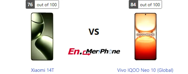 UI interface screenshot comparison of Xiaomi 14T vs Vivo IQOO Neo 10 (Global)