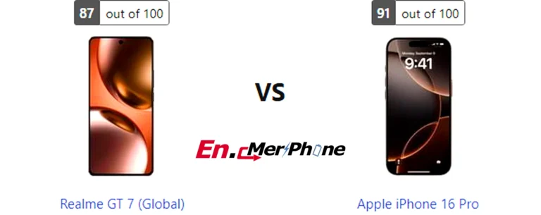 Always-on display style comparison between Realme GT 7 (Global) and Apple iPhone 16 Pro