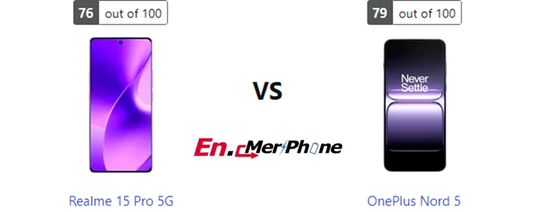 Gaming frame rate comparison chart for Realme 15 Pro 5G vs OnePlus Nord 5