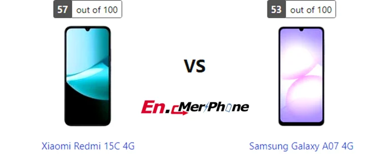 Close-up shot of ports and buttons on Xiaomi Redmi 15C 4G and Samsung Galaxy A07 4G