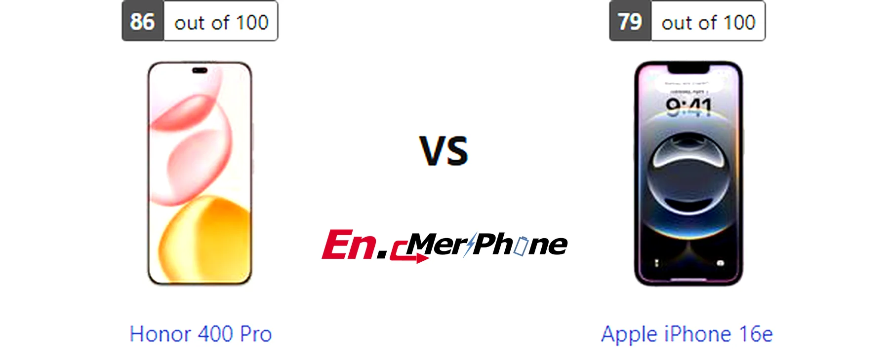 Notch vs punch-hole design comparison: Honor 400 Pro vs Apple iPhone 16e