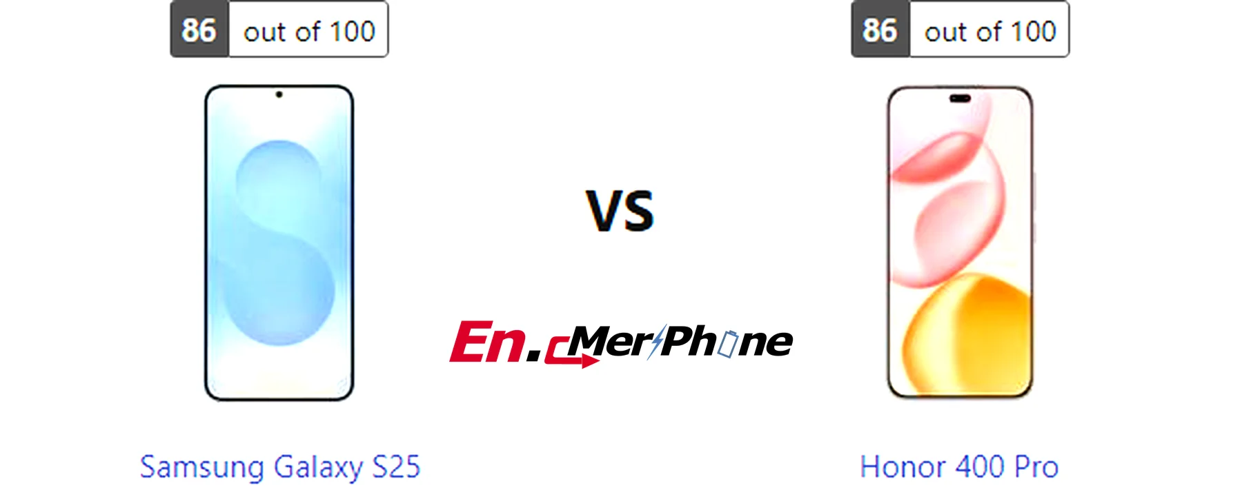 Always-on display style comparison between Samsung Galaxy S25 and Honor 400 Pro