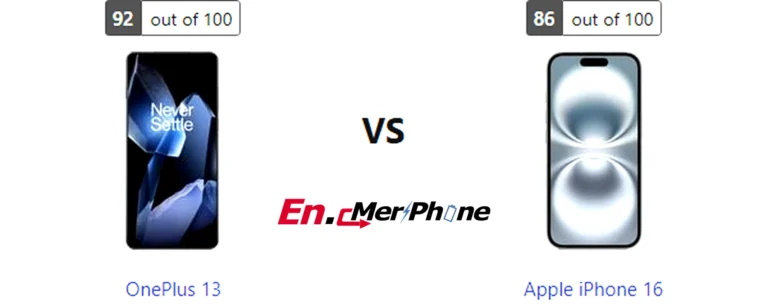 Color options and finish comparison for OnePlus 13 and Apple iPhone 16