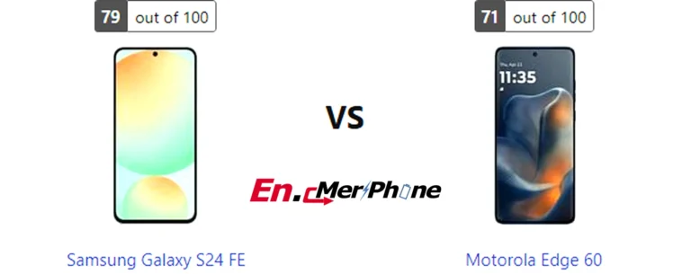 Geekbench performance benchmark chart for Samsung Galaxy S24 FE and Motorola Edge 60
