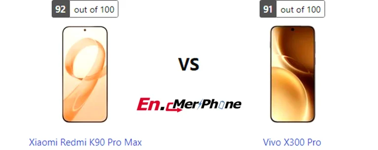 Size and thickness comparison between Xiaomi Redmi K90 Pro Max and Vivo X300 Pro