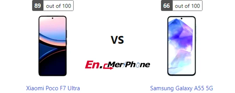 Gaming frame rate comparison chart for Xiaomi Poco F7 Ultra vs Samsung Galaxy A55 5G
