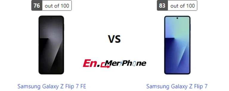 Back panel design comparison showing camera modules of Samsung Galaxy Z Flip 7 FE vs Samsung Galaxy Z Flip 7