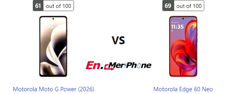 Display bezel and screen-to-body ratio comparison of Motorola Moto G Power (2026) vs Motorola Edge 60 Neo