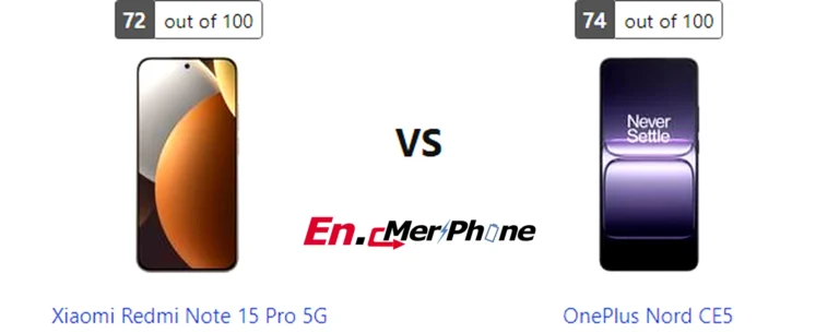 Battery drain test graph comparing Xiaomi Redmi Note 15 Pro 5G vs OnePlus Nord CE5