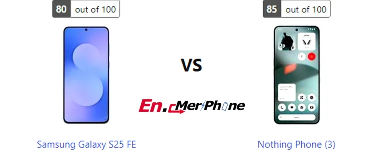 Charging speed timeline graph for Samsung Galaxy S25 FE and Nothing Phone (3)