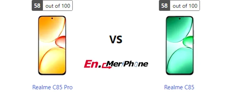 Battery drain test graph comparing Realme C85 Pro vs Realme C85