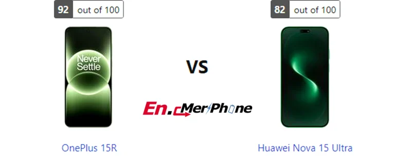 Thermal heat map comparison during gaming: OnePlus 15R vs Huawei Nova 15 Ultra