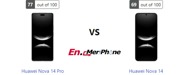 UI interface screenshot comparison of Huawei Nova 14 Pro vs Huawei Nova 14