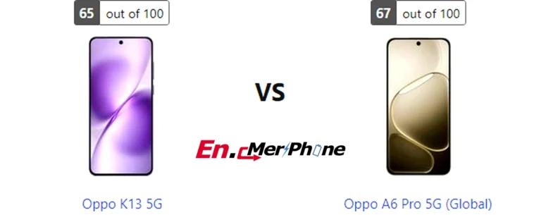 5G speed test result screenshot: Oppo K13 5G vs Oppo A6 Pro 5G (Global)