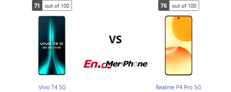 UI interface screenshot comparison of Vivo T4 5G vs Realme P4 Pro 5G