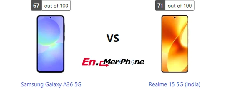 Notch vs punch-hole design comparison: Samsung Galaxy A36 5G vs Realme 15 5G (India)