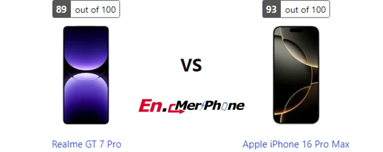 Outdoor screen visibility test showing Realme GT 7 Pro next to Apple iPhone 16 Pro Max