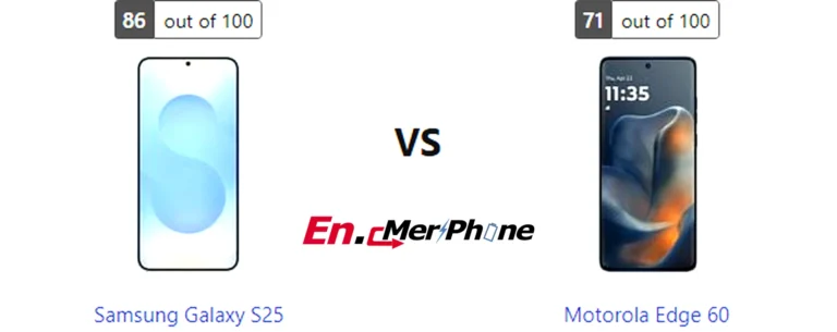 Always-on display style comparison between Samsung Galaxy S25 and Motorola Edge 60