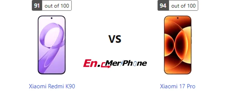 Size and thickness comparison between Xiaomi Redmi K90 and Xiaomi 17 Pro