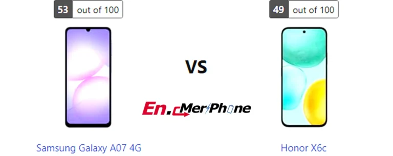 Always-on display style comparison between Samsung Galaxy A07 4G and Honor X6c