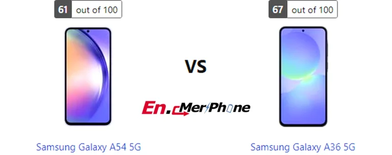 Video stabilization test comparison frame from Samsung Galaxy A54 5G and Samsung Galaxy A36 5G