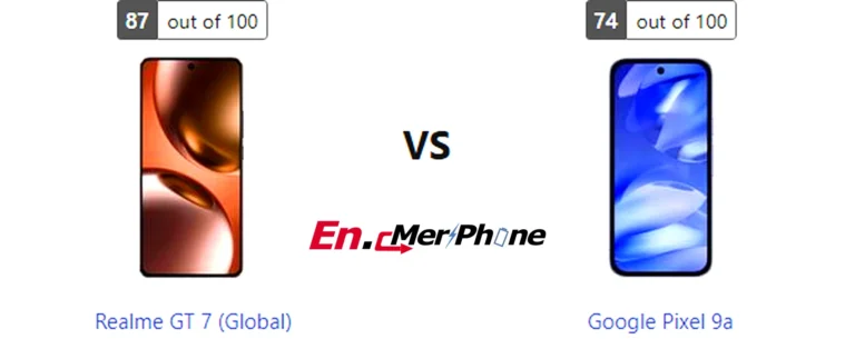 Box contents and unboxing view of Realme GT 7 (Global) vs Google Pixel 9a