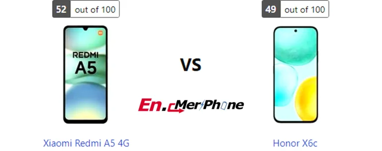 Outdoor screen visibility test showing Xiaomi Redmi A5 4G next to Honor X6c