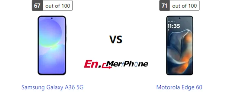 Close-up shot of ports and buttons on Samsung Galaxy A36 5G and Motorola Edge 60